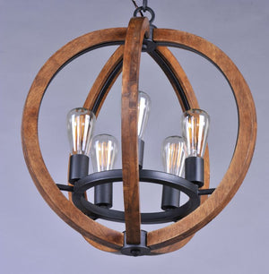 Bodega Bay 18' 5 Light Single-Tier Chandelier in Anthracite