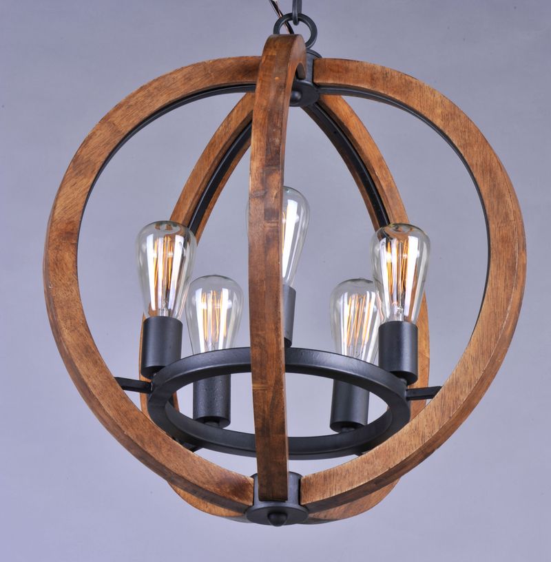 Bodega Bay 18' 5 Light Single-Tier Chandelier in Anthracite