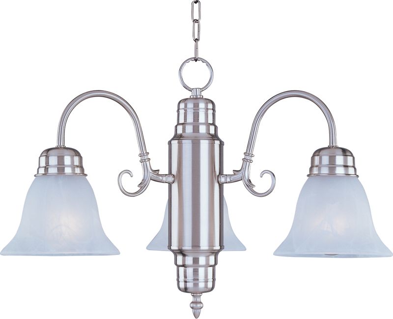 Builder Basics 21' 3 Light Mini-Chandelier Down Light Chandelier in Satin Nickel