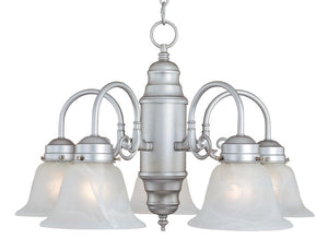Builder Basics 23' 5 Light Down Light Chandelier in Satin Nickel