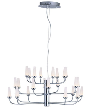 Candela 33' 24 Light Multi-Tier Chandelier in Polished Chrome