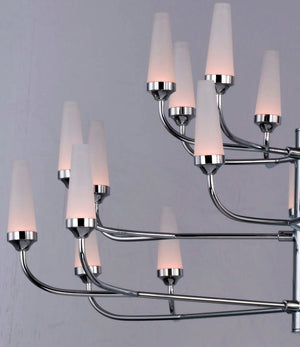 Candela 33' 24 Light Multi-Tier Chandelier in Polished Chrome