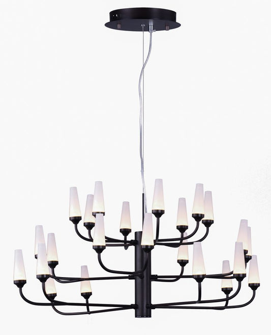 Candela 33" 24 Light Multi-Tier Chandelier in Bronze