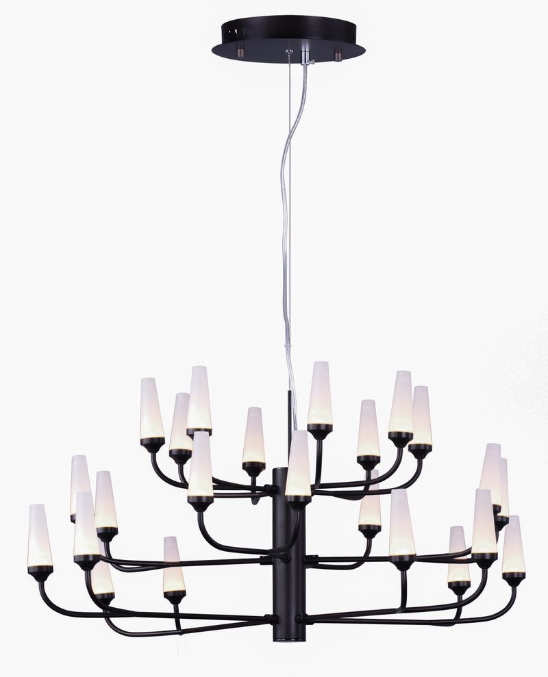 Candela 33' 24 Light Multi-Tier Chandelier in Bronze