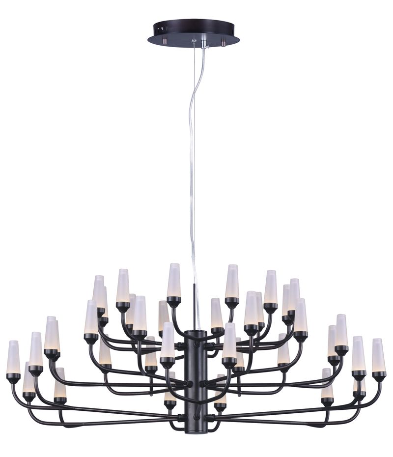 Candela 32.75' 36 Light Multi-Tier Chandelier in Bronze