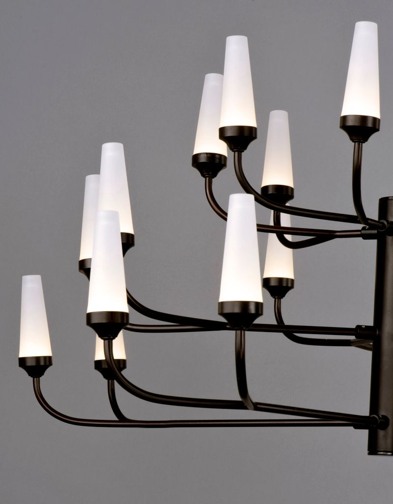 Candela 32.75' 36 Light Multi-Tier Chandelier in Bronze