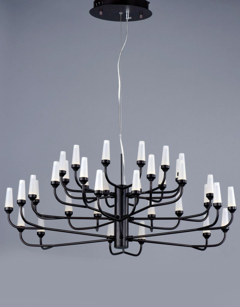 Candela 32.75' 36 Light Multi-Tier Chandelier in Bronze