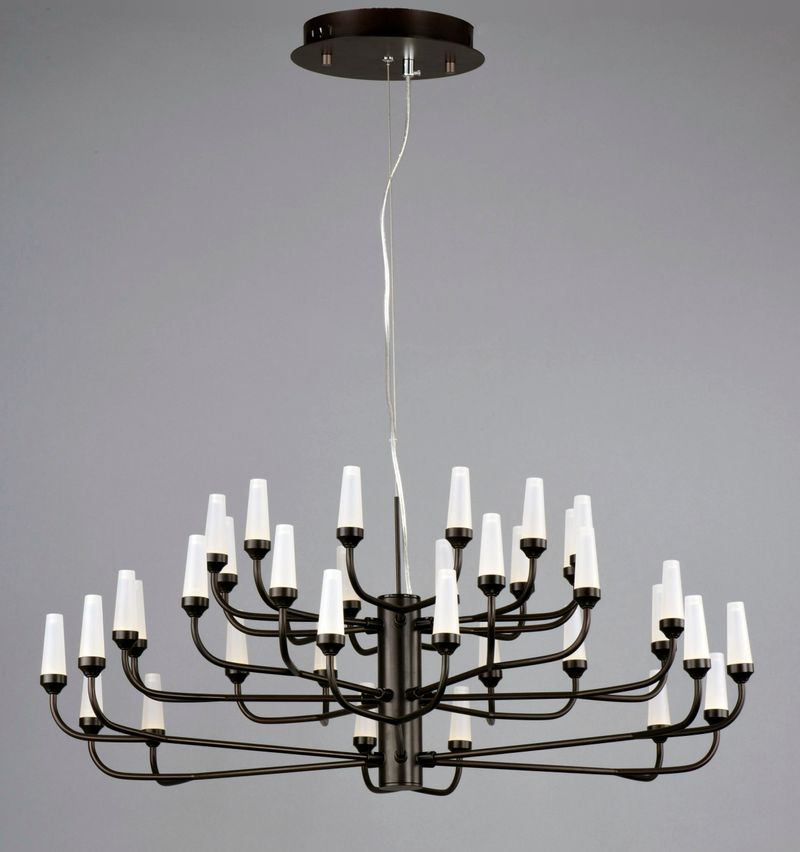 Candela 32.75' 36 Light Multi-Tier Chandelier in Bronze