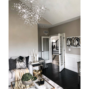 Cluster 36.75' 8 Light Multi-Tier Chandelier in Polished Nickel