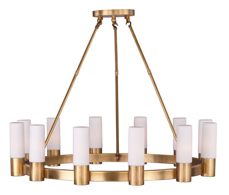Contessa 35' 12 Light Single-Tier Chandelier in Natural Aged Brass