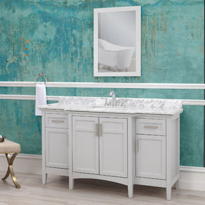Ellis Dove Grey Freestanding Vanity Cabinet (60' x 34.5' x 22')