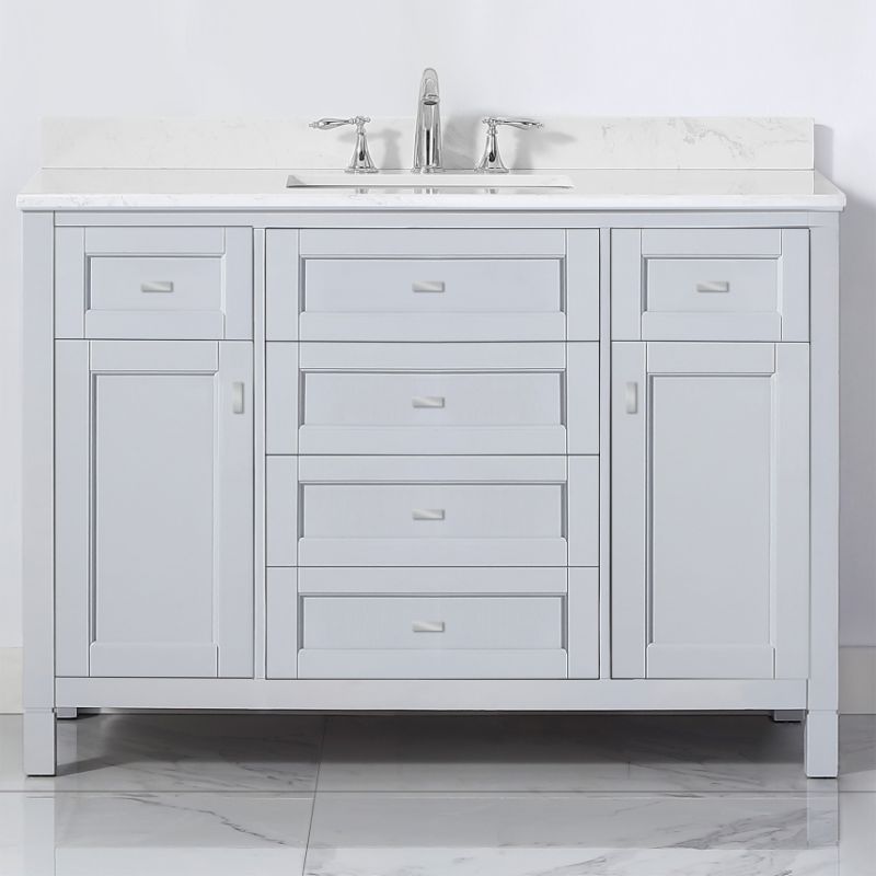 Juniper Dove Grey Freestanding Vanity Cabinet (48' x 34.5' x 21')