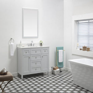 Juniper Dove Grey Freestanding Vanity Cabinet (48' x 34.5' x 21')