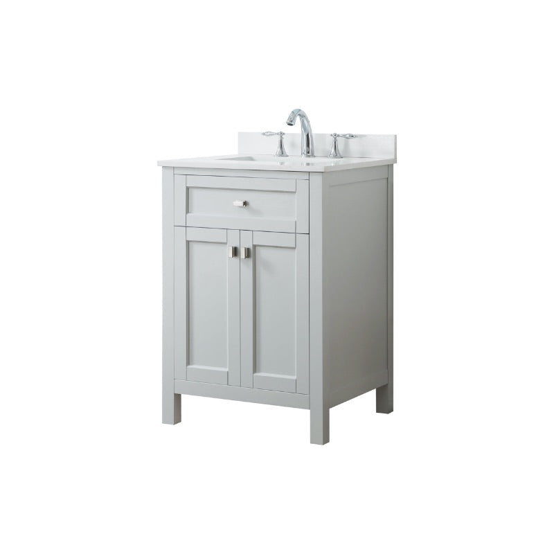 Juniper Dove Grey Freestanding Vanity Cabinet (24' x 34.5' x 21')