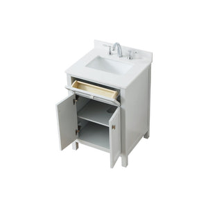 Juniper Dove Grey Freestanding Vanity Cabinet (24' x 34.5' x 21')