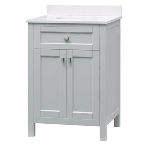 Juniper Dove Grey Freestanding Vanity Cabinet (24' x 34.5' x 21')