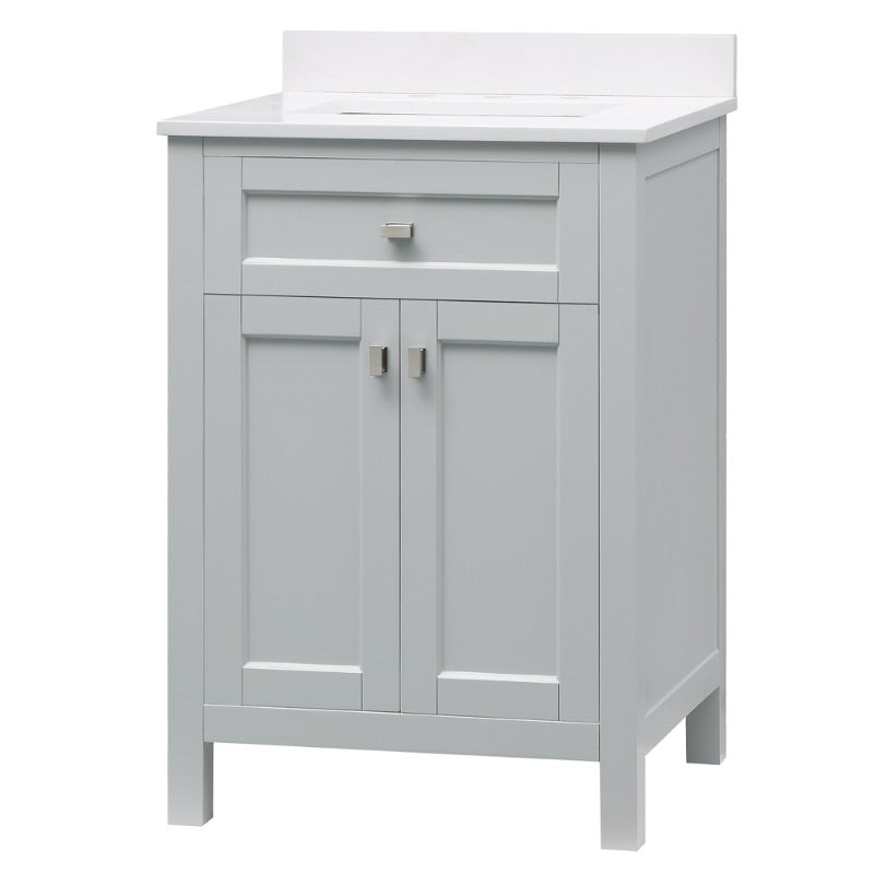 Juniper Dove Grey Freestanding Vanity Cabinet (24' x 34.5' x 21')