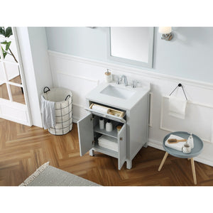 Juniper Dove Grey Freestanding Vanity Cabinet (24' x 34.5' x 21')