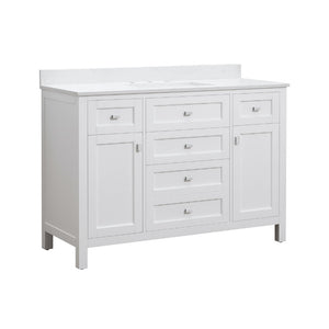 Juniper White Freestanding Vanity Cabinet (48' x 34.5' x 21')