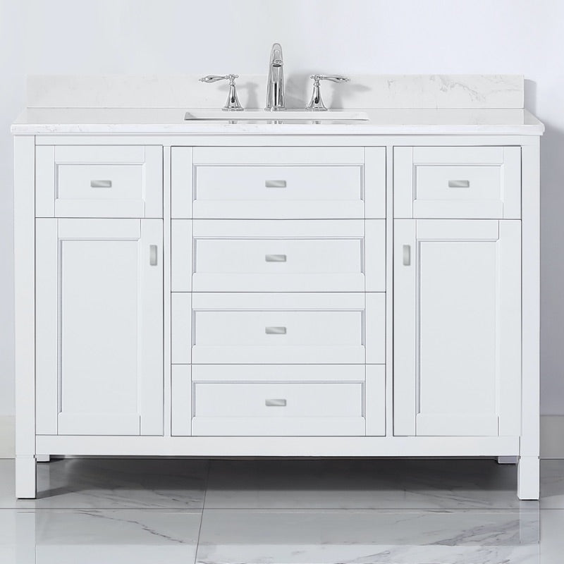 Juniper White Freestanding Vanity Cabinet (48' x 34.5' x 21')