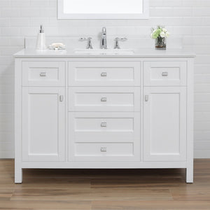 Juniper White Freestanding Vanity Cabinet (48' x 34.5' x 21')