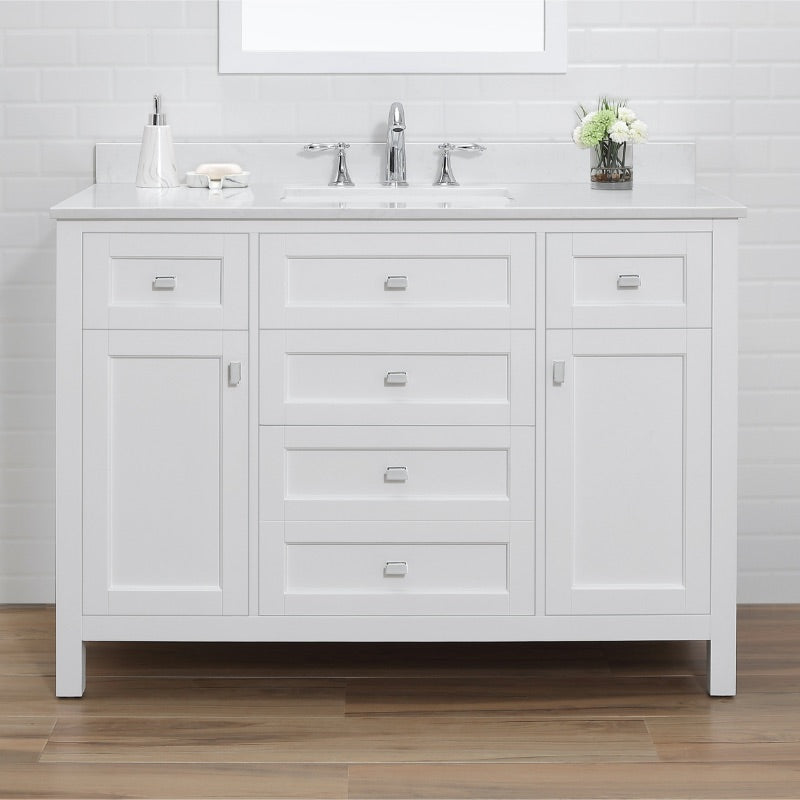 Juniper White Freestanding Vanity Cabinet (48' x 34.5' x 21')