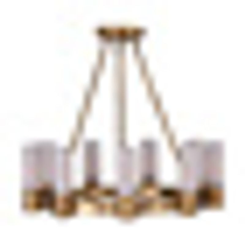 Contessa 27' 9 Light Single-Tier Chandelier in Natural Aged Brass
