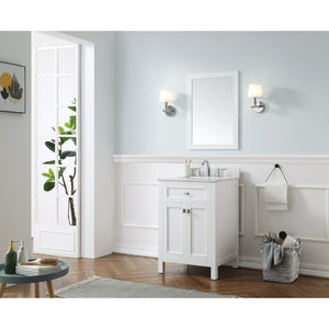 Juniper White Freestanding Vanity Cabinet (24' x 34.5' x 21')
