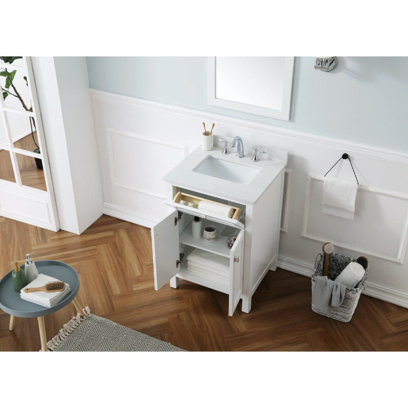 Juniper White Freestanding Vanity Cabinet (24' x 34.5' x 21')