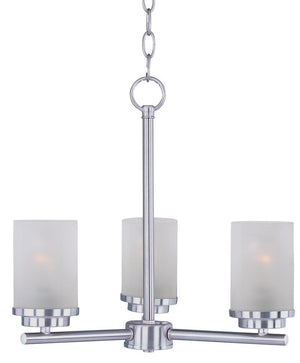 Corona 16.5' 3 Light Single-Tier Chandelier in Satin Nickel