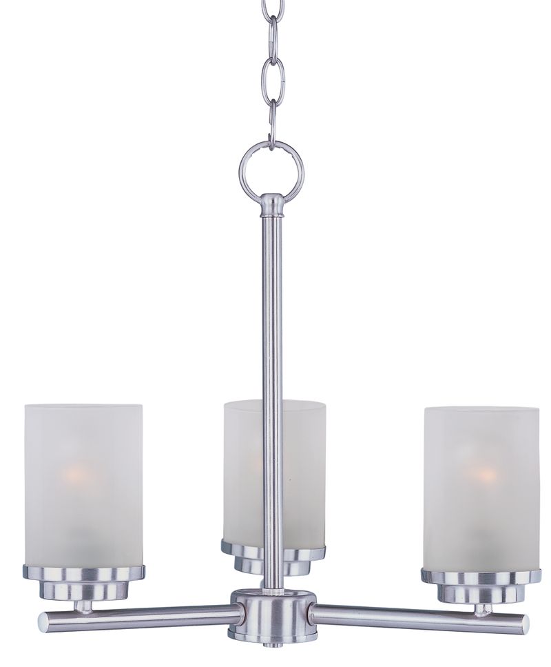 Corona 16.5' 3 Light Single-Tier Chandelier in Satin Nickel
