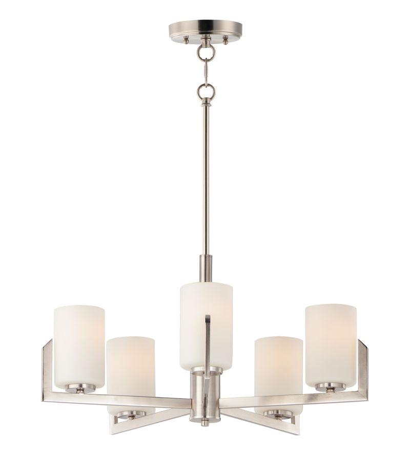 Dart 26' 5 Light Chandelier in Satin Nickel