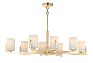 Dart 28' 8 Light Chandelier in Satin Brass