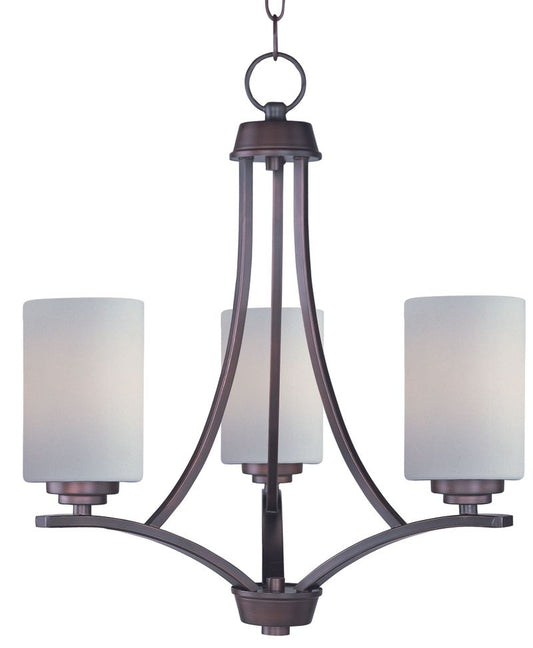Deven 18" 3 Light Mini-Chandelier in Oil Rubbed Bronze