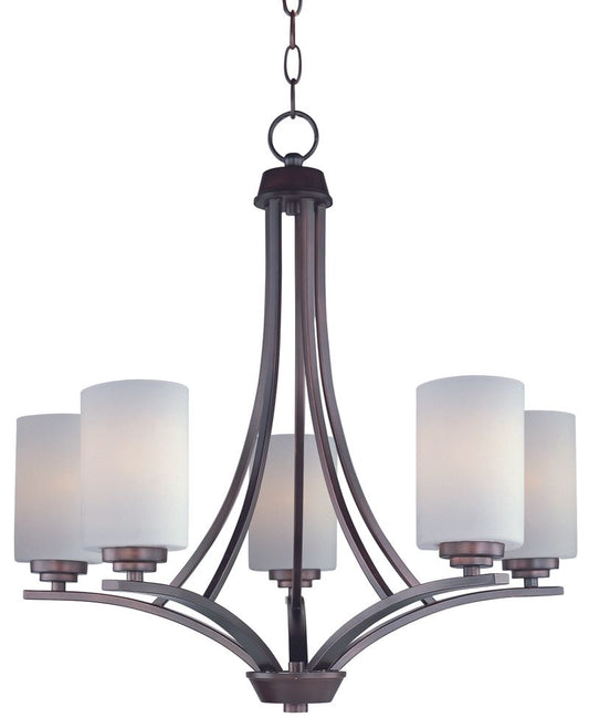 Deven 24" 5 Light Single-Tier Chandelier in Oil Rubbed Bronze