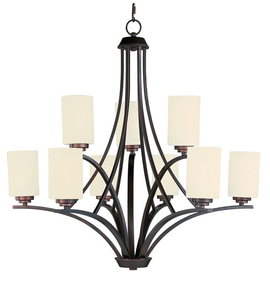 Deven 32" 9 Light Multi-Tier Chandelier in Oil Rubbed Bronze