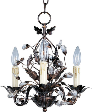 Elegante 14' 3 Light Mini-Chandelier Single-Tier Chandelier in Oil Rubbed Bronze
