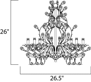 Elegante 26.5' 6 Light Single-Tier Chandelier in Oil Rubbed Bronze
