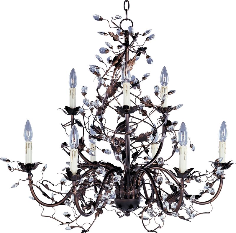 Elegante 29' 9 Light Multi-Tier Chandelier in Oil Rubbed Bronze