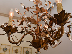 Elegante 14' 3 Light Mini-Chandelier Single-Tier Chandelier in Etruscan Gold