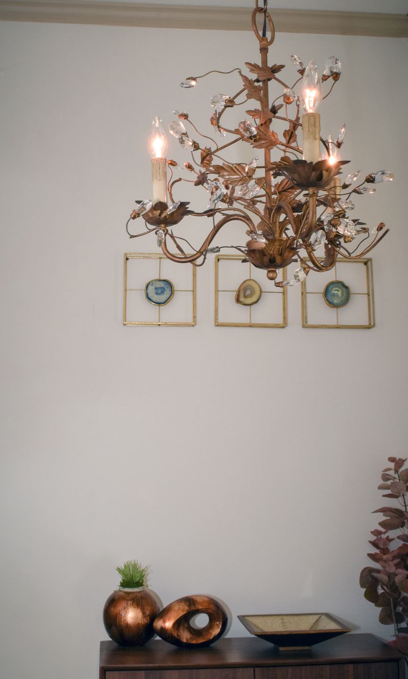 Elegante 14' 3 Light Mini-Chandelier Single-Tier Chandelier in Etruscan Gold