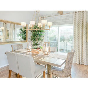 Fairmont 22' 6 Light Single-Tier Chandelier in Natural Aged Brass