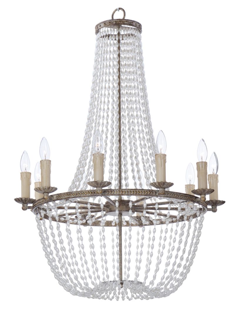 Gisele 25' 10 Light Chandelier in Antique Terra