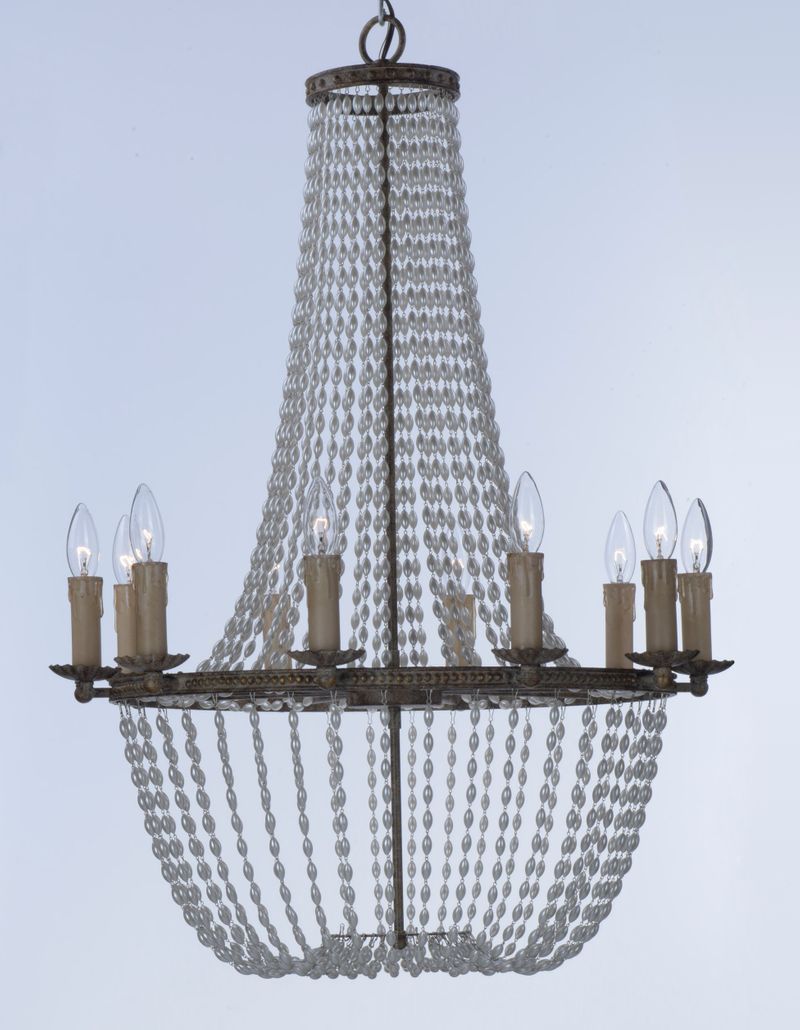 Gisele 25' 10 Light Chandelier in Antique Terra