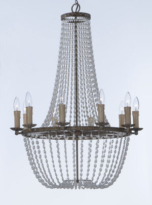Gisele 25' 10 Light Chandelier in Antique Terra