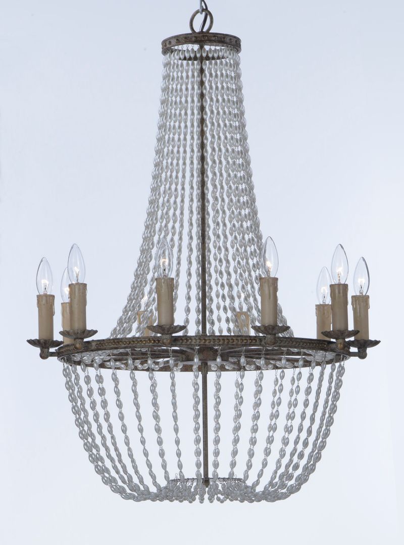Gisele 25' 10 Light Chandelier in Antique Terra