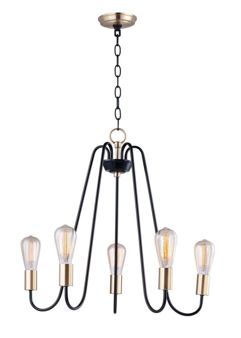 Haven 23.75' 5 Light Chandelier in Oil Rubbed Bronze Antique Brass