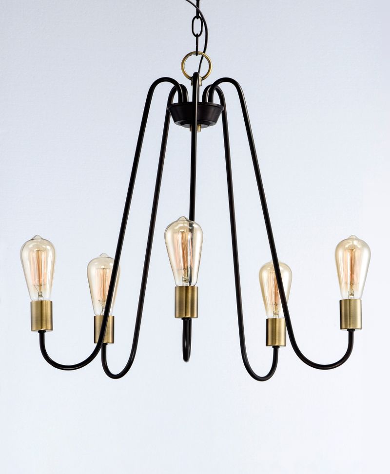 Haven 23.75' 5 Light Chandelier in Oil Rubbed Bronze Antique Brass
