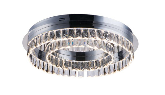 Icycle 21.5" Single Light Flush Mount in Polished Chrome
