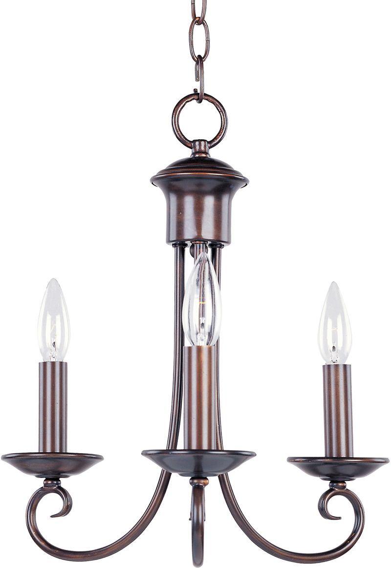 Loft 14' 3 Light Mini-Chandelier in Oil Rubbed Bronze